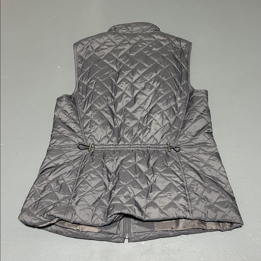 Croft & Barrow Gray Quilted Diamond Pattern Lightweight Vest Jacket (Women’s M) - Picture 8 of 10
